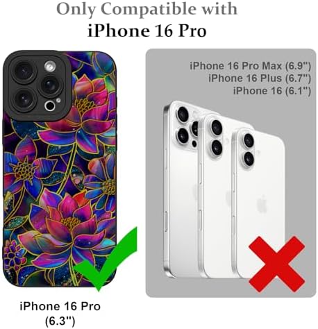 LSL Funda para iPhone 13, diseño de flores moradas, diseño de estampado de flores, TPU suave, lente de cámara completa, anti-caídas, antiarañazos, a prueba de golpes, funda protectora delgada para