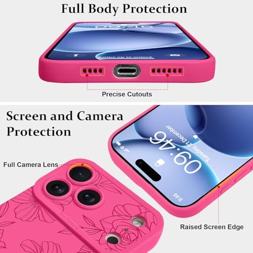 LSL Funda para iPhone 13, diseño de flores moradas, diseño de estampado de flores, TPU suave, lente de cámara completa, anti-caídas, antiarañazos, a prueba de golpes, funda protectora delgada para