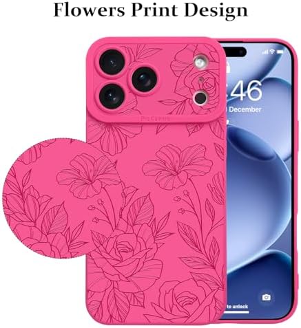 LSL Funda para iPhone 13, diseño de flores moradas, diseño de estampado de flores, TPU suave, lente de cámara completa, anti-caídas, antiarañazos, a prueba de golpes, funda protectora delgada para