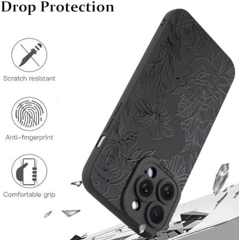 LSL Funda para iPhone 13, diseño de flores moradas, diseño de estampado de flores, TPU suave, lente de cámara completa, anti-caídas, antiarañazos, a prueba de golpes, funda protectora delgada para