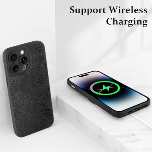 LSL Funda para iPhone 13, diseño de flores moradas, diseño de estampado de flores, TPU suave, lente de cámara completa, anti-caídas, antiarañazos, a prueba de golpes, funda protectora delgada para