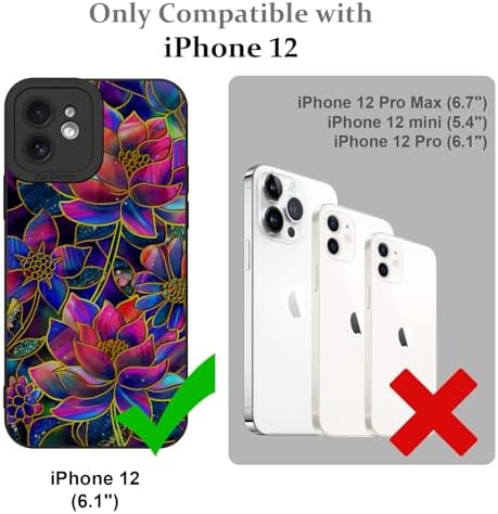 LSL Funda para iPhone 13, diseño de flores moradas, diseño de estampado de flores, TPU suave, lente de cámara completa, anti-caídas, antiarañazos, a prueba de golpes, funda protectora delgada para