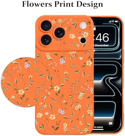 LSL Funda para iPhone 13, diseño de flores moradas, diseño de estampado de flores, TPU suave, lente de cámara completa, anti-caídas, antiarañazos, a prueba de golpes, funda protectora delgada para