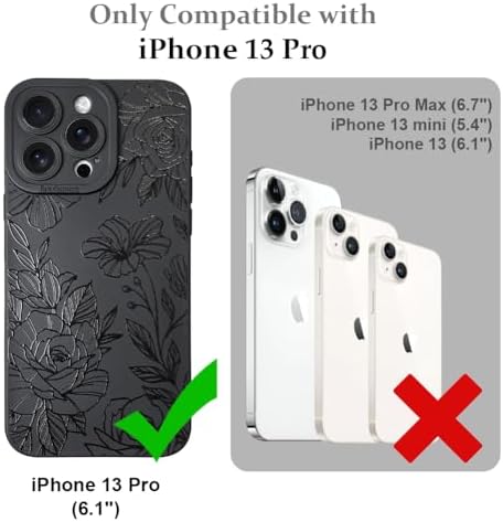 LSL Funda para iPhone 13, diseño de flores moradas, diseño de estampado de flores, TPU suave, lente de cámara completa, anti-caídas, antiarañazos, a prueba de golpes, funda protectora delgada para