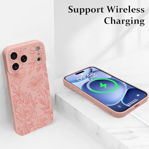 LSL Funda para iPhone 13, diseño de flores moradas, diseño de estampado de flores, TPU suave, lente de cámara completa, anti-caídas, antiarañazos, a prueba de golpes, funda protectora delgada para
