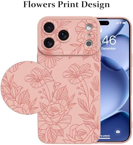 LSL Funda para iPhone 13, diseño de flores moradas, diseño de estampado de flores, TPU suave, lente de cámara completa, anti-caídas, antiarañazos, a prueba de golpes, funda protectora delgada para