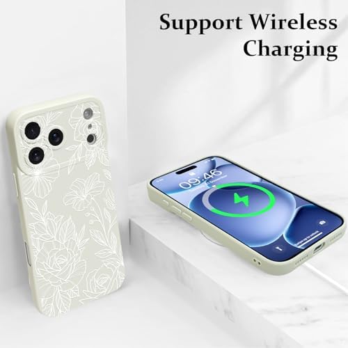 LSL Funda para iPhone 13, diseño de flores moradas, diseño de estampado de flores, TPU suave, lente de cámara completa, anti-caídas, antiarañazos, a prueba de golpes, funda protectora delgada para