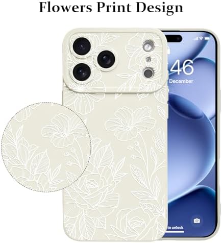 LSL Funda para iPhone 13, diseño de flores moradas, diseño de estampado de flores, TPU suave, lente de cámara completa, anti-caídas, antiarañazos, a prueba de golpes, funda protectora delgada para