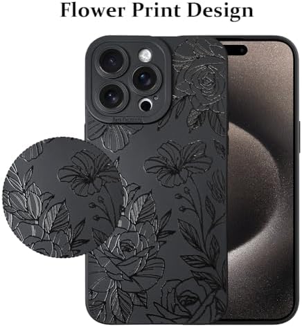 LSL Funda para iPhone 13, diseño de flores moradas, diseño de estampado de flores, TPU suave, lente de cámara completa, anti-caídas, antiarañazos, a prueba de golpes, funda protectora delgada para