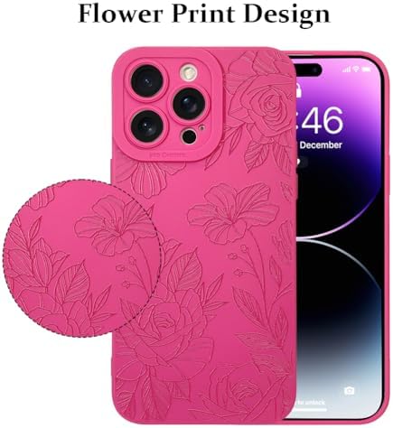 LSL Funda para iPhone 13, diseño de flores moradas, diseño de estampado de flores, TPU suave, lente de cámara completa, anti-caídas, antiarañazos, a prueba de golpes, funda protectora delgada para