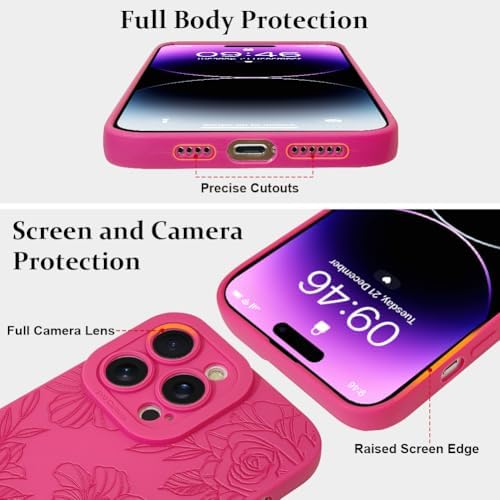 LSL Funda para iPhone 13, diseño de flores moradas, diseño de estampado de flores, TPU suave, lente de cámara completa, anti-caídas, antiarañazos, a prueba de golpes, funda protectora delgada para