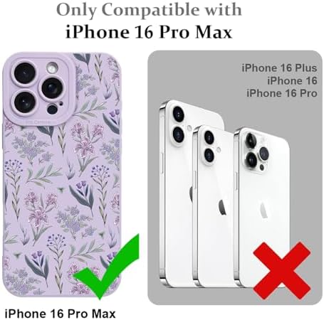 LSL Funda para iPhone 13, diseño de flores moradas, diseño de estampado de flores, TPU suave, lente de cámara completa, anti-caídas, antiarañazos, a prueba de golpes, funda protectora delgada para