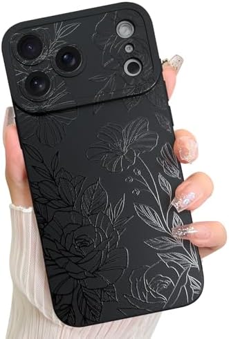LSL Funda para iPhone 13, diseño de flores moradas, diseño de estampado de flores, TPU suave, lente de cámara completa, anti-caídas, antiarañazos, a prueba de golpes, funda protectora delgada para