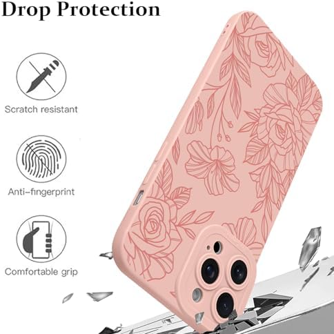 LSL Funda para iPhone 13, diseño de flores moradas, diseño de estampado de flores, TPU suave, lente de cámara completa, anti-caídas, antiarañazos, a prueba de golpes, funda protectora delgada para