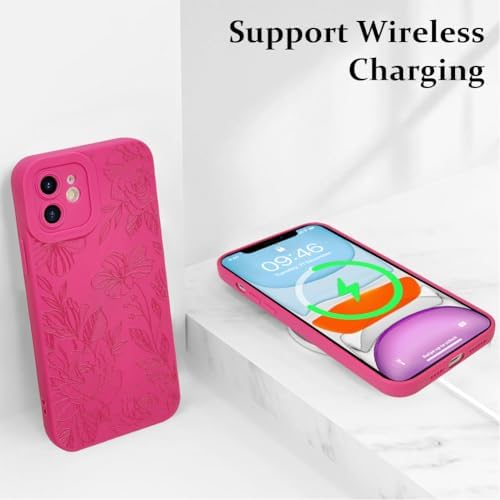 LSL Funda para iPhone 13, diseño de flores moradas, diseño de estampado de flores, TPU suave, lente de cámara completa, anti-caídas, antiarañazos, a prueba de golpes, funda protectora delgada para