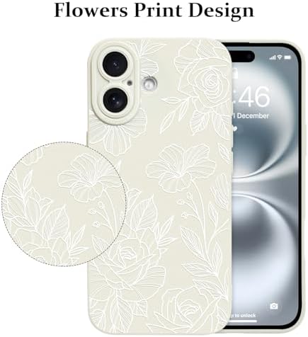 LSL Funda para iPhone 13, diseño de flores moradas, diseño de estampado de flores, TPU suave, lente de cámara completa, anti-caídas, antiarañazos, a prueba de golpes, funda protectora delgada para
