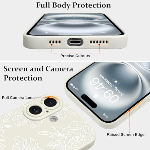 LSL Funda para iPhone 13, diseño de flores moradas, diseño de estampado de flores, TPU suave, lente de cámara completa, anti-caídas, antiarañazos, a prueba de golpes, funda protectora delgada para