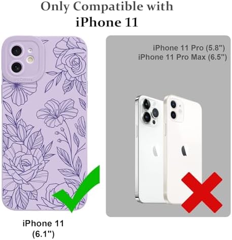 LSL Funda para iPhone 13, diseño de flores moradas, diseño de estampado de flores, TPU suave, lente de cámara completa, anti-caídas, antiarañazos, a prueba de golpes, funda protectora delgada para