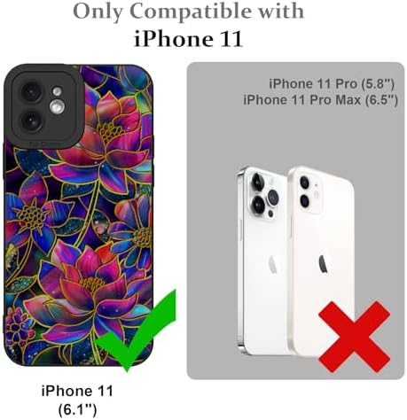 LSL Funda para iPhone 13, diseño de flores moradas, diseño de estampado de flores, TPU suave, lente de cámara completa, anti-caídas, antiarañazos, a prueba de golpes, funda protectora delgada para