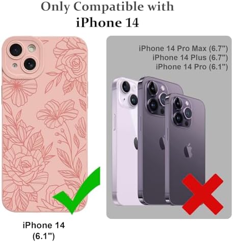 LSL Funda para iPhone 13, diseño de flores moradas, diseño de estampado de flores, TPU suave, lente de cámara completa, anti-caídas, antiarañazos, a prueba de golpes, funda protectora delgada para