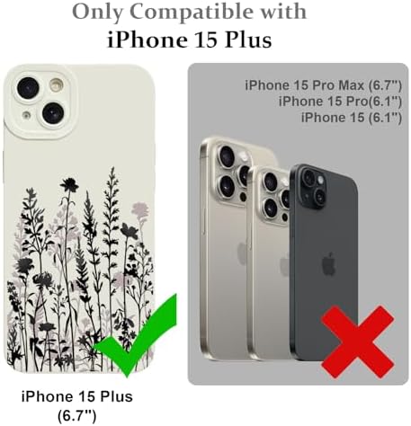 LSL Funda para iPhone 13, diseño de flores moradas, diseño de estampado de flores, TPU suave, lente de cámara completa, anti-caídas, antiarañazos, a prueba de golpes, funda protectora delgada para