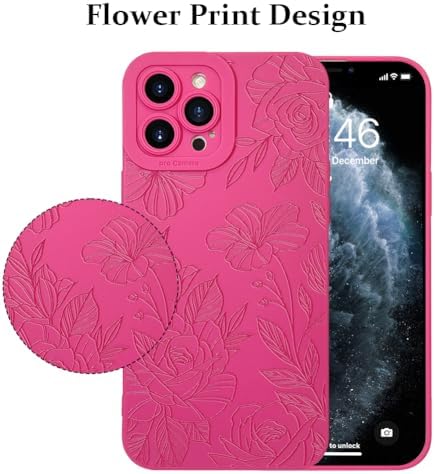 LSL Funda para iPhone 13, diseño de flores moradas, diseño de estampado de flores, TPU suave, lente de cámara completa, anti-caídas, antiarañazos, a prueba de golpes, funda protectora delgada para