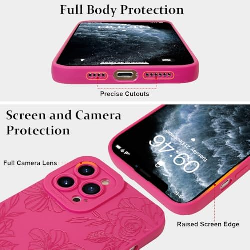 LSL Funda para iPhone 13, diseño de flores moradas, diseño de estampado de flores, TPU suave, lente de cámara completa, anti-caídas, antiarañazos, a prueba de golpes, funda protectora delgada para