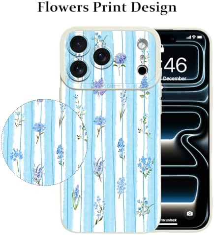LSL Funda para iPhone 13, diseño de flores moradas, diseño de estampado de flores, TPU suave, lente de cámara completa, anti-caídas, antiarañazos, a prueba de golpes, funda protectora delgada para