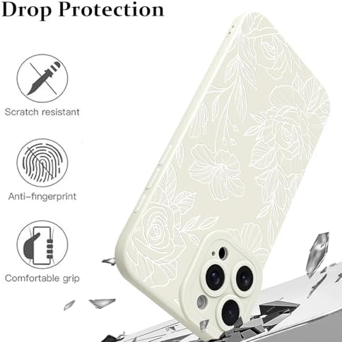 LSL Funda para iPhone 13, diseño de flores moradas, diseño de estampado de flores, TPU suave, lente de cámara completa, anti-caídas, antiarañazos, a prueba de golpes, funda protectora delgada para