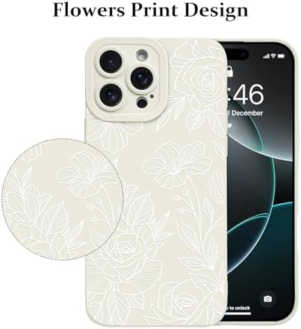LSL Funda para iPhone 13, diseño de flores moradas, diseño de estampado de flores, TPU suave, lente de cámara completa, anti-caídas, antiarañazos, a prueba de golpes, funda protectora delgada para
