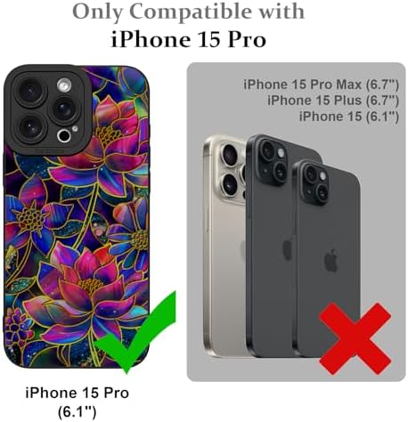 LSL Funda para iPhone 13, diseño de flores moradas, diseño de estampado de flores, TPU suave, lente de cámara completa, anti-caídas, antiarañazos, a prueba de golpes, funda protectora delgada para