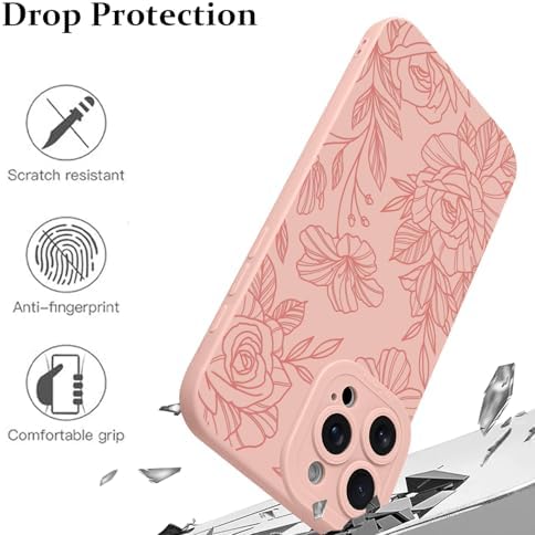 LSL Funda para iPhone 13, diseño de flores moradas, diseño de estampado de flores, TPU suave, lente de cámara completa, anti-caídas, antiarañazos, a prueba de golpes, funda protectora delgada para