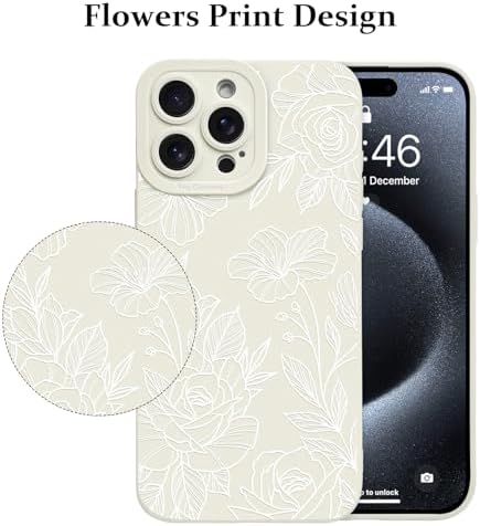 LSL Funda para iPhone 13, diseño de flores moradas, diseño de estampado de flores, TPU suave, lente de cámara completa, anti-caídas, antiarañazos, a prueba de golpes, funda protectora delgada para