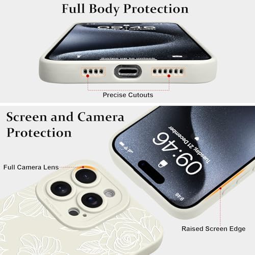 LSL Funda para iPhone 13, diseño de flores moradas, diseño de estampado de flores, TPU suave, lente de cámara completa, anti-caídas, antiarañazos, a prueba de golpes, funda protectora delgada para