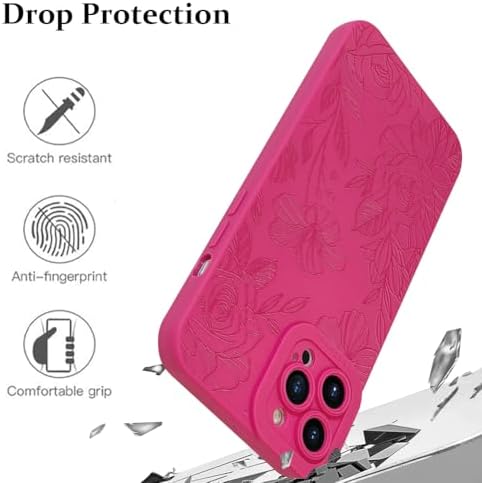 LSL Funda para iPhone 13, diseño de flores moradas, diseño de estampado de flores, TPU suave, lente de cámara completa, anti-caídas, antiarañazos, a prueba de golpes, funda protectora delgada para