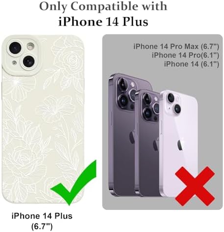 LSL Funda para iPhone 13, diseño de flores moradas, diseño de estampado de flores, TPU suave, lente de cámara completa, anti-caídas, antiarañazos, a prueba de golpes, funda protectora delgada para