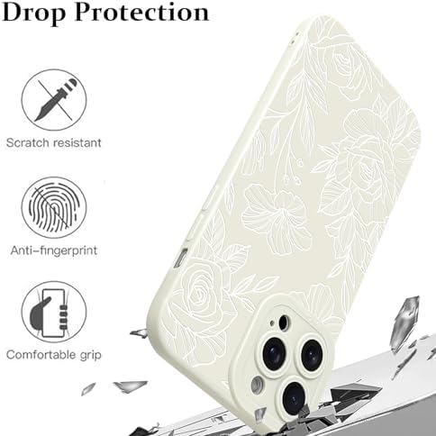 LSL Funda para iPhone 13, diseño de flores moradas, diseño de estampado de flores, TPU suave, lente de cámara completa, anti-caídas, antiarañazos, a prueba de golpes, funda protectora delgada para