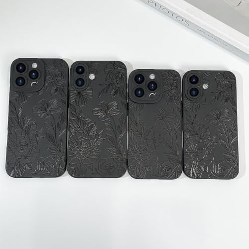 LSL Funda para iPhone 13, diseño de flores moradas, diseño de estampado de flores, TPU suave, lente de cámara completa, anti-caídas, antiarañazos, a prueba de golpes, funda protectora delgada para