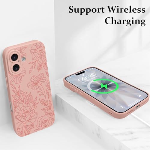 LSL Funda para iPhone 13, diseño de flores moradas, diseño de estampado de flores, TPU suave, lente de cámara completa, anti-caídas, antiarañazos, a prueba de golpes, funda protectora delgada para