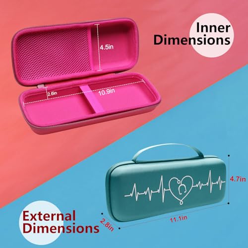 LTGEM Stethoscope Case for 3M Littmann Cardiology III II IV 3M Littmann Master Cardiology/MDF MDOne Stainless Steel Stethoscope Nurse Accessories and Medical Equipment  Purple Outside Purple Inside