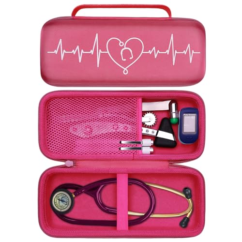 LTGEM Stethoscope Case for 3M Littmann Cardiology III II IV 3M Littmann Master Cardiology/MDF MDOne Stainless Steel Stethoscope Nurse Accessories and Medical Equipment  Purple Outside Purple Inside