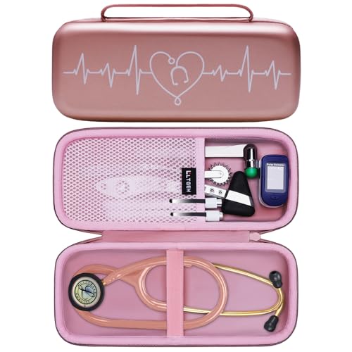 LTGEM Stethoscope Case for 3M Littmann Cardiology III II IV 3M Littmann Master Cardiology/MDF MDOne Stainless Steel Stethoscope Nurse Accessories and Medical Equipment  Purple Outside Purple Inside