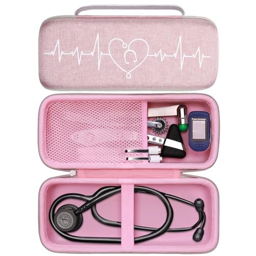 LTGEM Stethoscope Case for 3M Littmann Cardiology III II IV 3M Littmann Master Cardiology/MDF MDOne Stainless Steel Stethoscope Nurse Accessories and Medical Equipment  Purple Outside Purple Inside