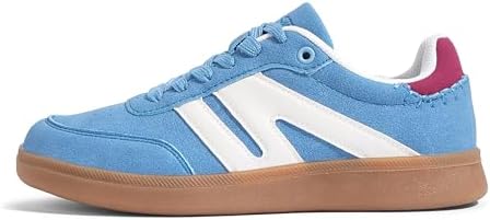 LUCKY STEP Women Classic Retro Gum Sole Fashion Sneakers Casual Tennis Skate Shoe Genuine Leather Walking Footwear Anti Slip Trainers