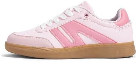 LUCKY STEP Women Classic Retro Gum Sole Fashion Sneakers Casual Tennis Skate Shoe Genuine Leather Walking Footwear Anti Slip Trainers