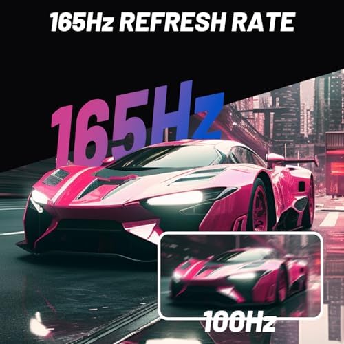 LXZ 34 Inch Gaming Monitor 1500R  3440   1440p 165hz Frameless Display 100  sRGB  Wide Viewing Angle  Display Port HDMI   Black