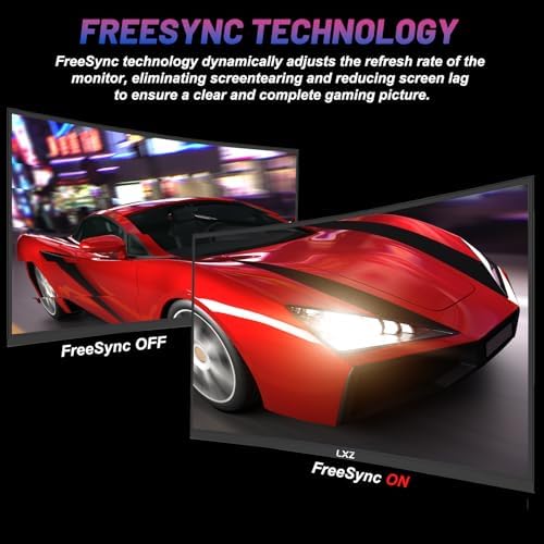 LXZ 34 Inch Gaming Monitor 1500R  3440   1440p 165hz Frameless Display 100  sRGB  Wide Viewing Angle  Display Port HDMI   Black