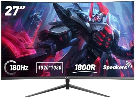 LXZ 34 Inch Gaming Monitor 1500R  3440   1440p 165hz Frameless Display 100  sRGB  Wide Viewing Angle  Display Port HDMI   Black