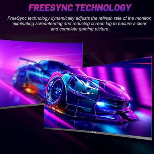 LXZ 34 Inch Gaming Monitor 1500R  3440   1440p 165hz Frameless Display 100  sRGB  Wide Viewing Angle  Display Port HDMI   Black