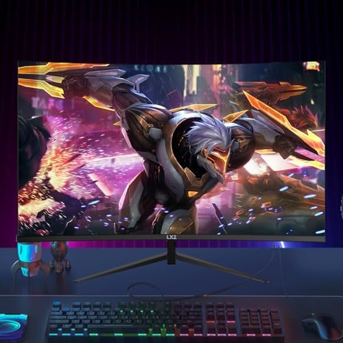 LXZ 34 Inch Gaming Monitor 1500R  3440   1440p 165hz Frameless Display 100  sRGB  Wide Viewing Angle  Display Port HDMI   Black